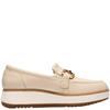 CLARKS  WOMENS  SHOE - CREAM LEATHER